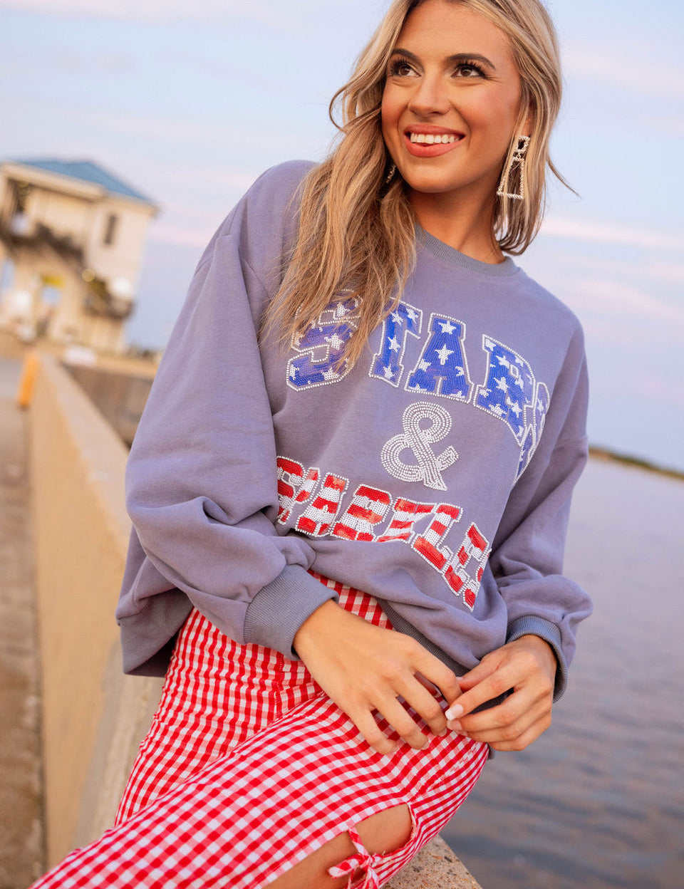 Stars & Sparkles Sweatshirt - Blue [Queen of Sparkles]