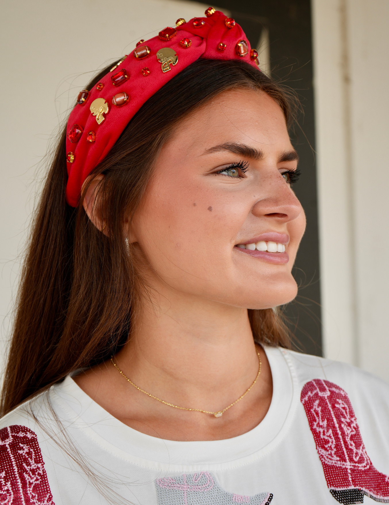 Fan Gear Football Headband - Red [Brianna Cannon]