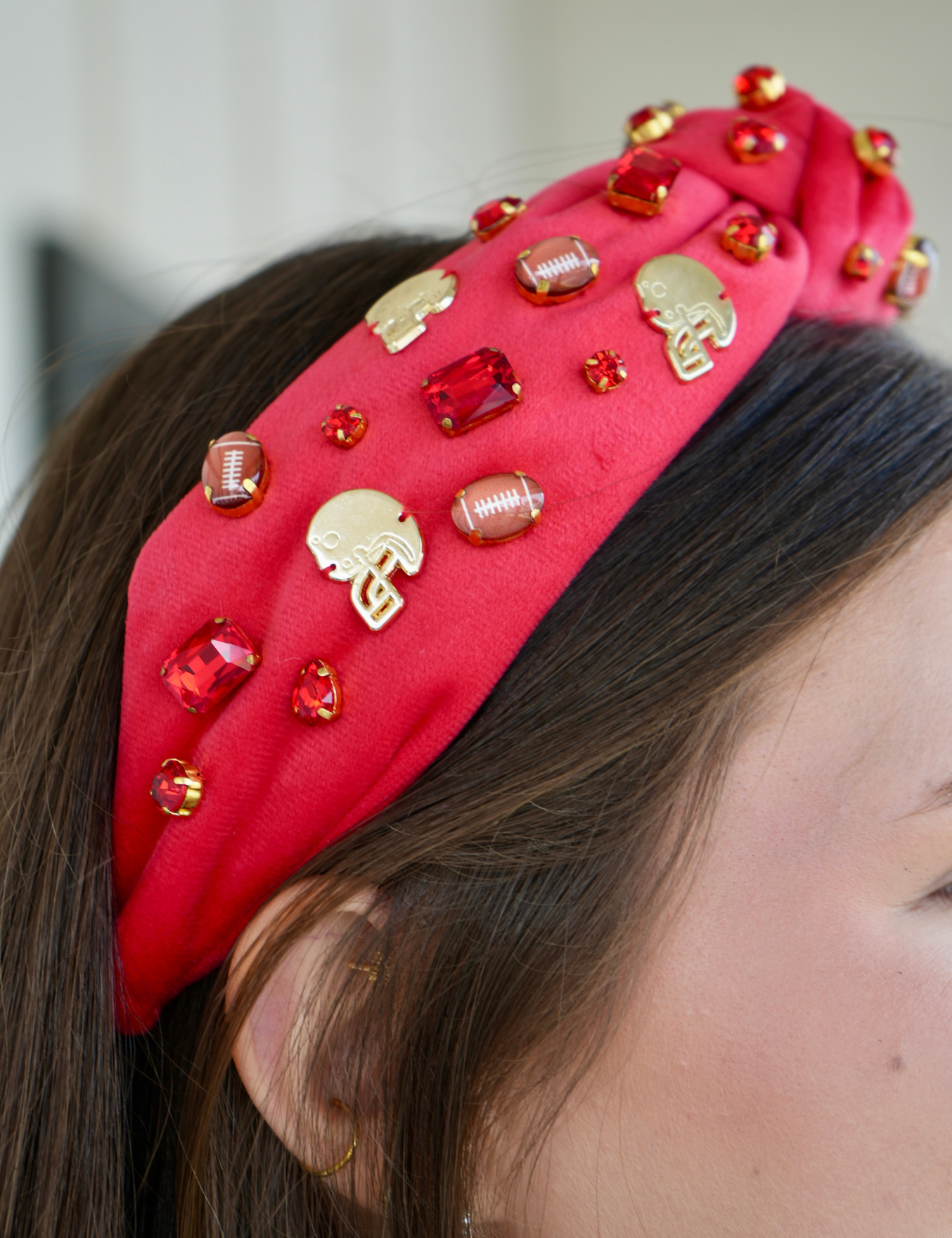 Fan Gear Football Headband - Red [Brianna Cannon]