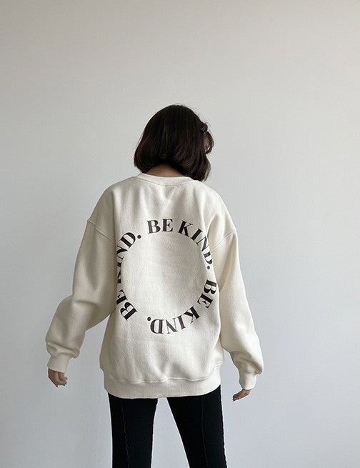 Be Kind Crewneck Sweatshirt Cream