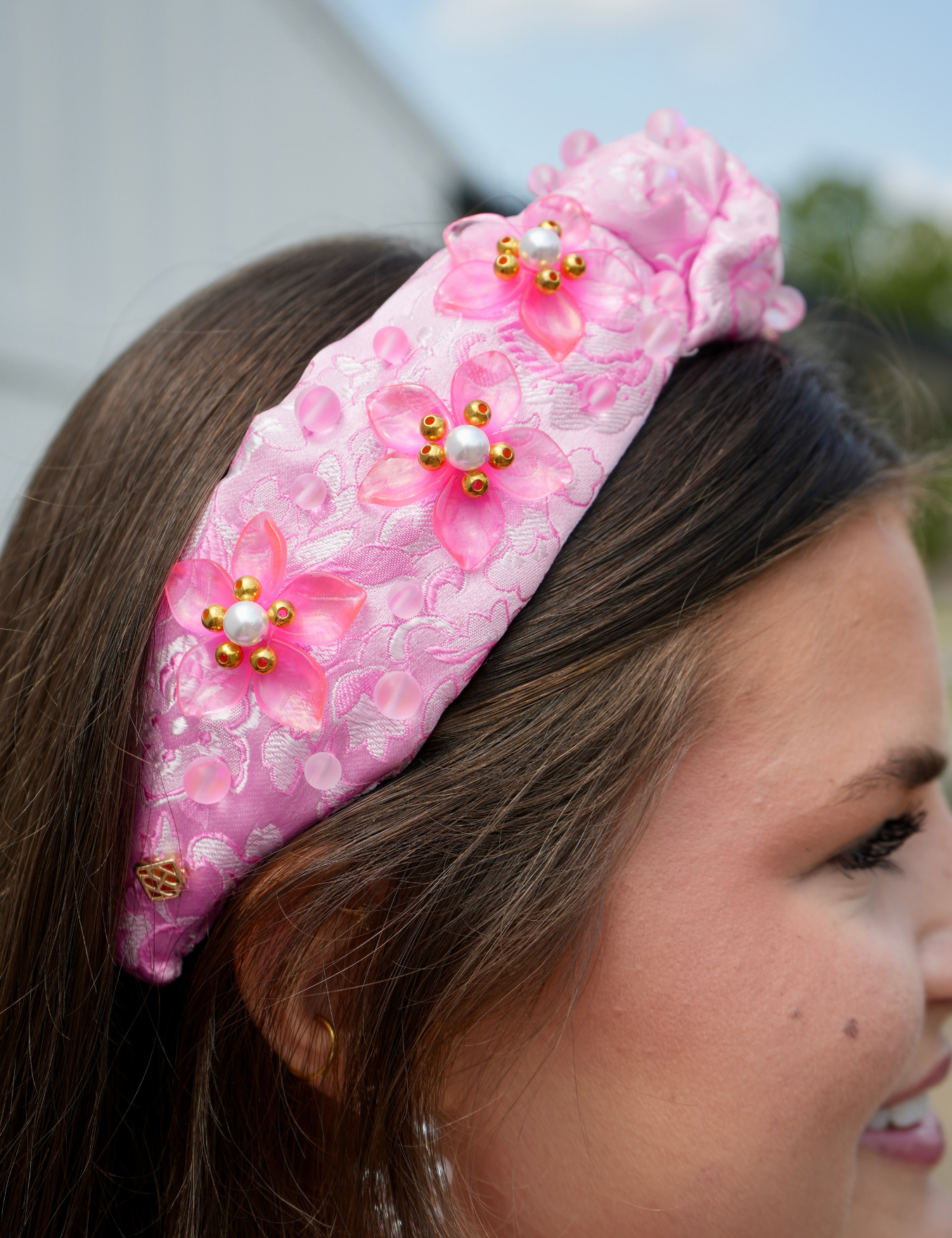 Limited Edition 150th Anniversary Kentucky Oaks Pink Iris Headband Pink Brianna Cannon