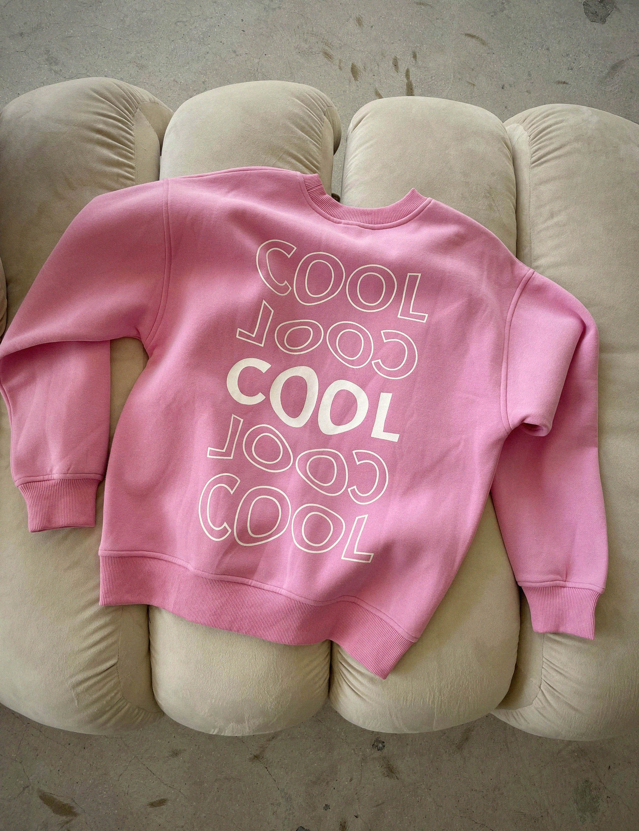 Cool Crewneck Sweatshirt Pink