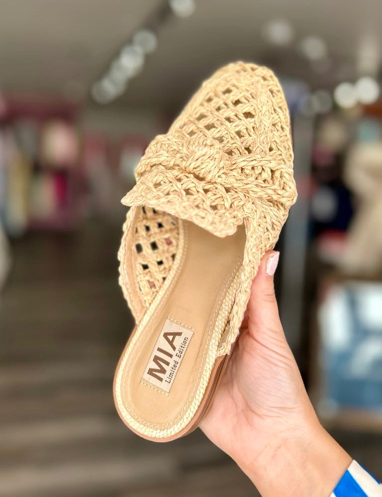 Layce Woven Raffia Mule Natural [MIA]