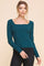 Kellen Square Neck Long Sleeve Sweater Ocean Depths