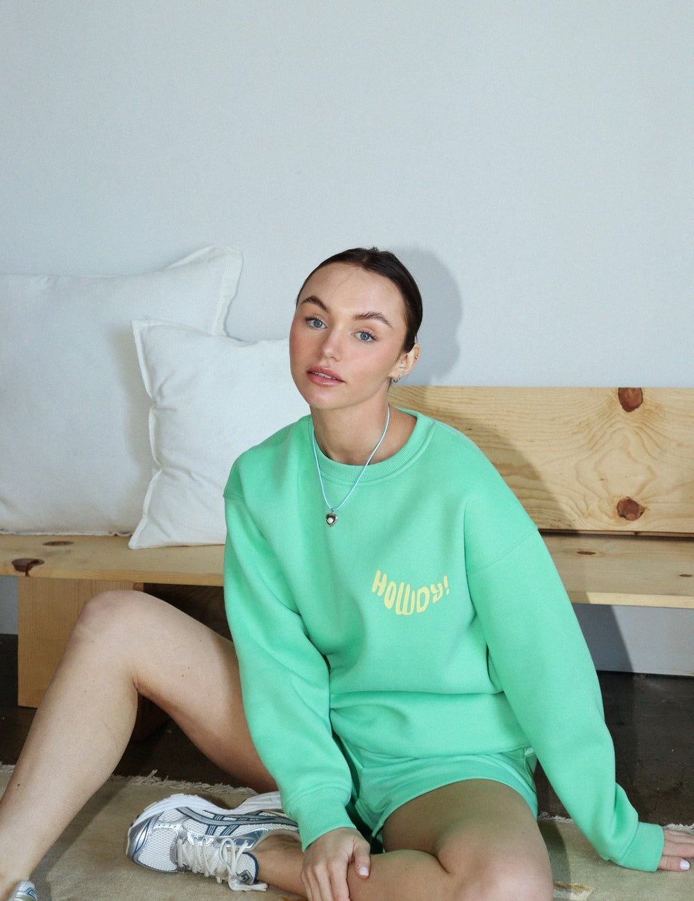 Howdy Crewneck Sweatshirt Pistachio