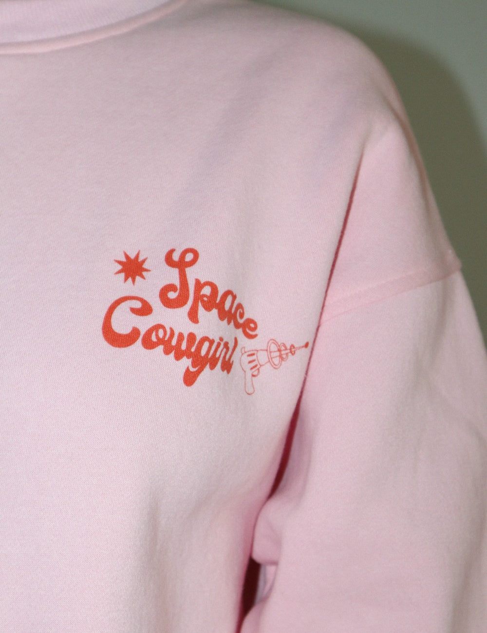 Space Cowgirl Crewneck Sweatshirt Pink