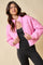 Larisa Sweater Knit Padded Jacket Light Pink