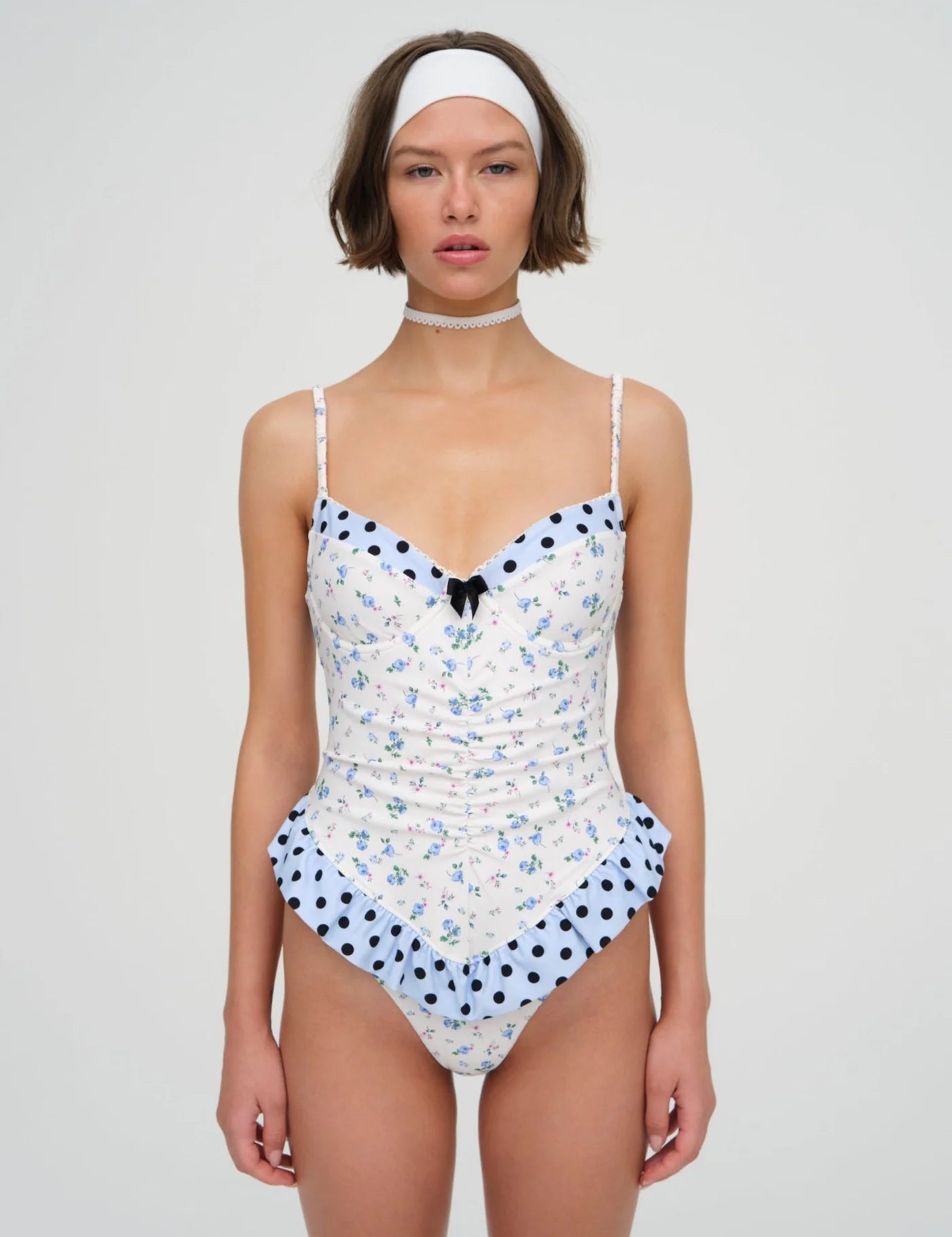 Muna One Piece Swimsuit - White Multi [For Love and Lemons]