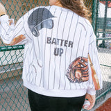 Batter Up Queen Sweatshirt White Queen of Sparkles