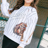 Batter Up Queen Sweatshirt White Queen of Sparkles