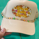 Daisy Trucker Hat Chain Colorful Daisy Chain