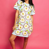 Apple Slice Tee Dress - Light Blue [Queen of Sparkles]