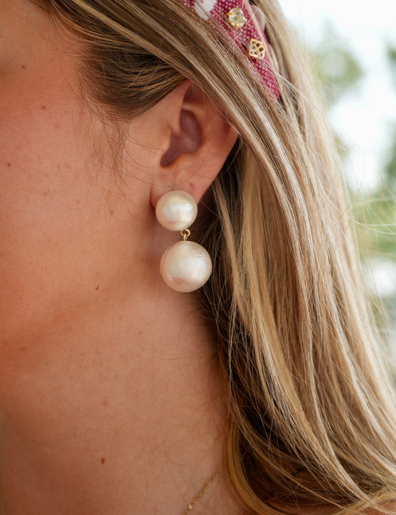 Pearl Double Drop Earrings [Brianna Cannon]