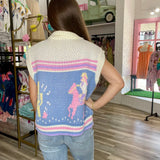 Rodeo Knit Sweater Vest Blue