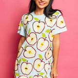 Apple Slice Tee Dress - Light Blue [Queen of Sparkles]