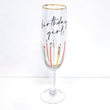 Oversized Birthday Girl Champagne Glass