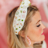 White Lace Fresh Blossom Headband [Brianna Cannon]