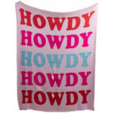 Howdy Oversized Blanket Light Pink