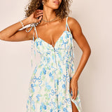 Arianna Floral Maxi Dress - Romantic Blue Rose [Amy Jane London]