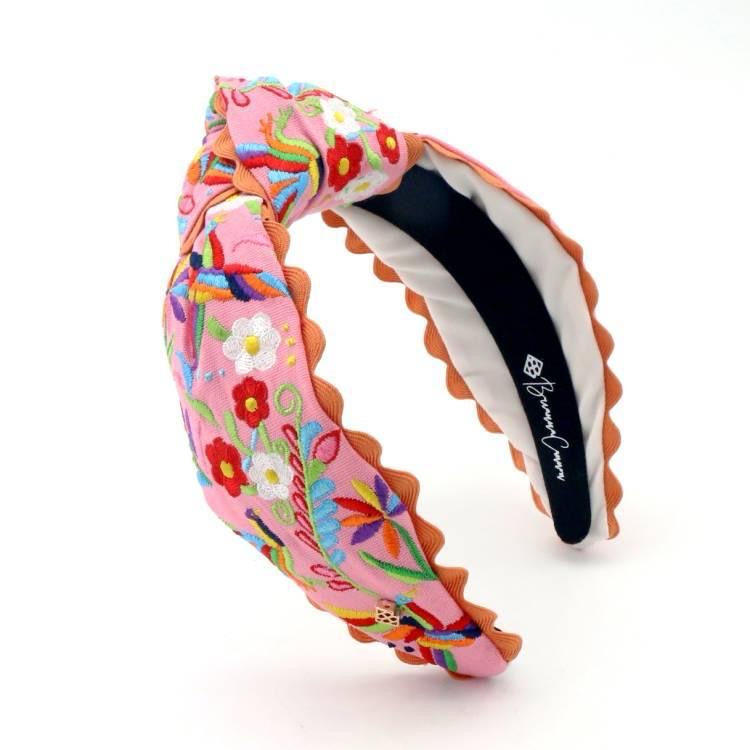 Otomi Embroidered Ric Rac Trim Headband Multi [Brianna Cannon]