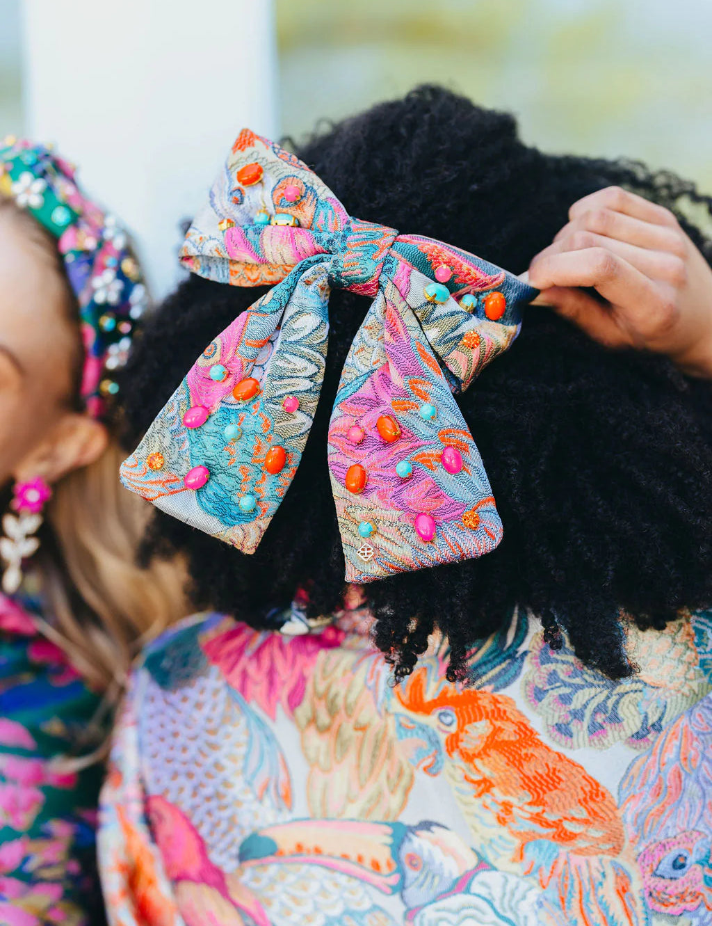 Bird Bam Bow Barrette With Cabochons [Brianna Cannon]