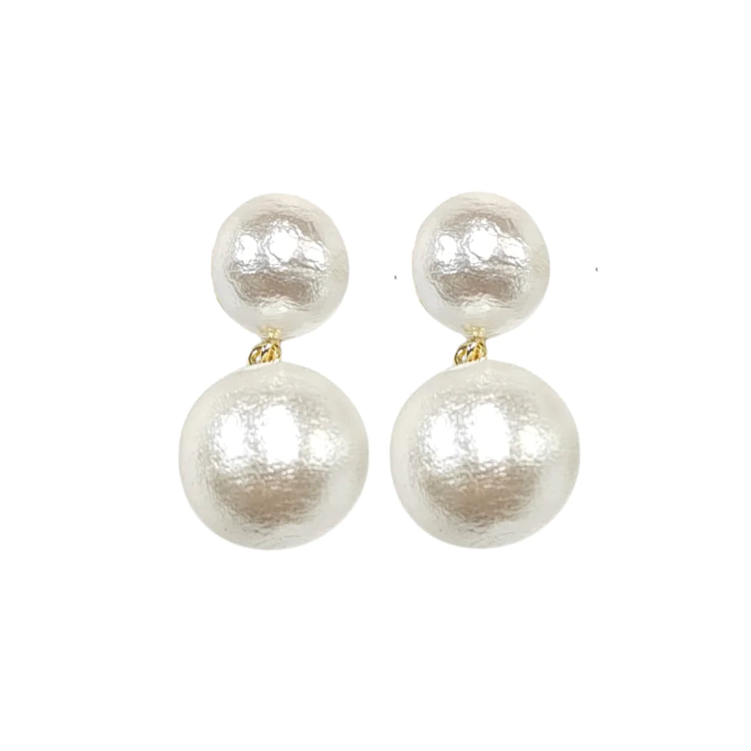 Pearl Double Drop Earrings [Brianna Cannon]