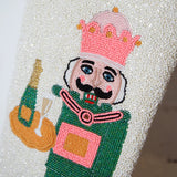 ITES x Sami Riccioli x Queen of Sparkles Ivory Serving Nutcracker Stocking