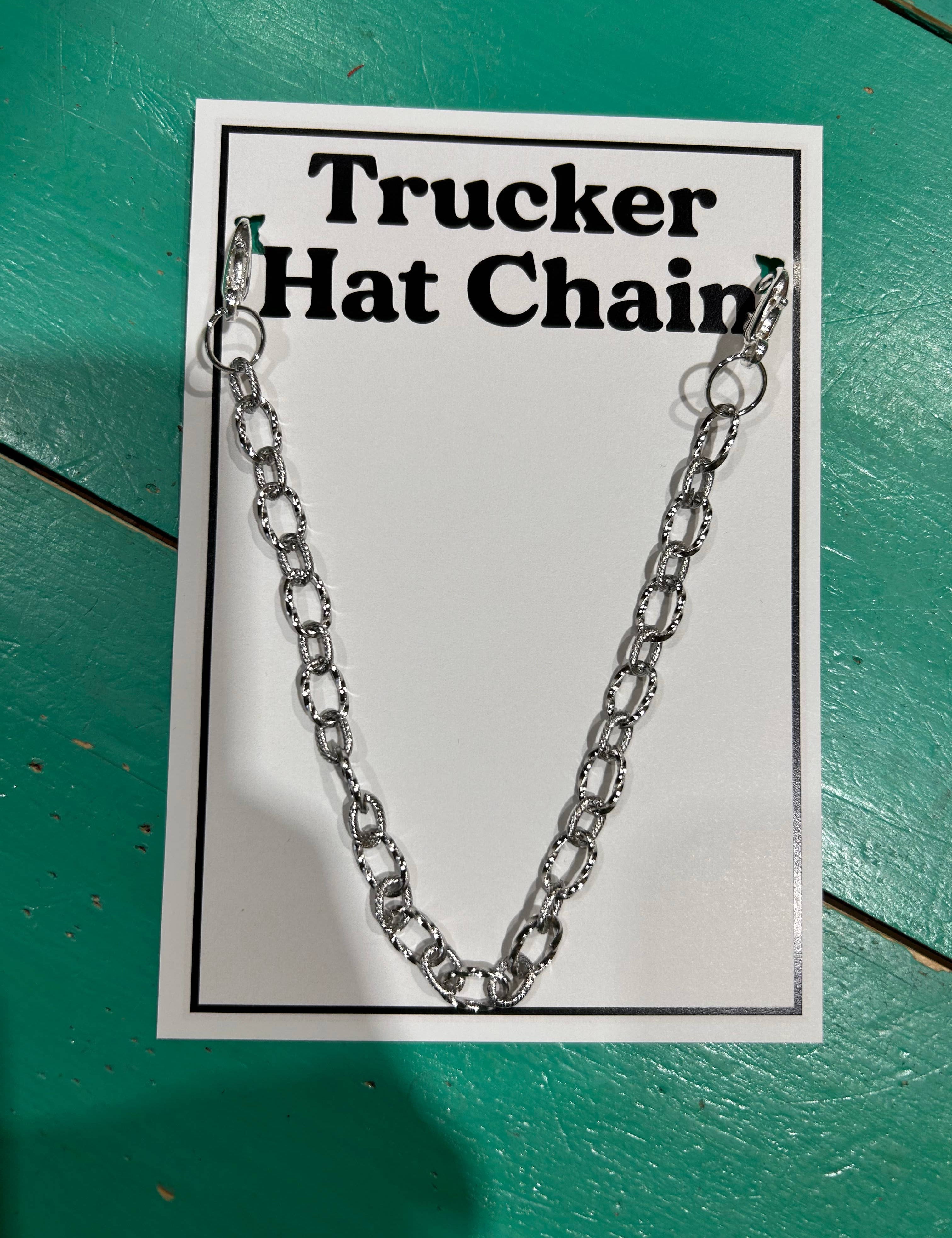 Twisted Links Trucker Hat Chain Silver