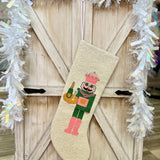 ITES x Sami Riccioli x Queen of Sparkles Ivory Serving Nutcracker Stocking