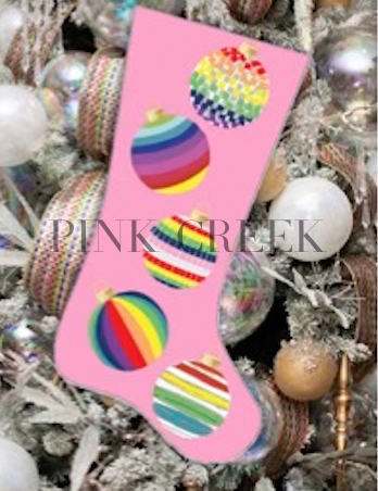 Queen of Sparkles Stocking Pink Ornaments