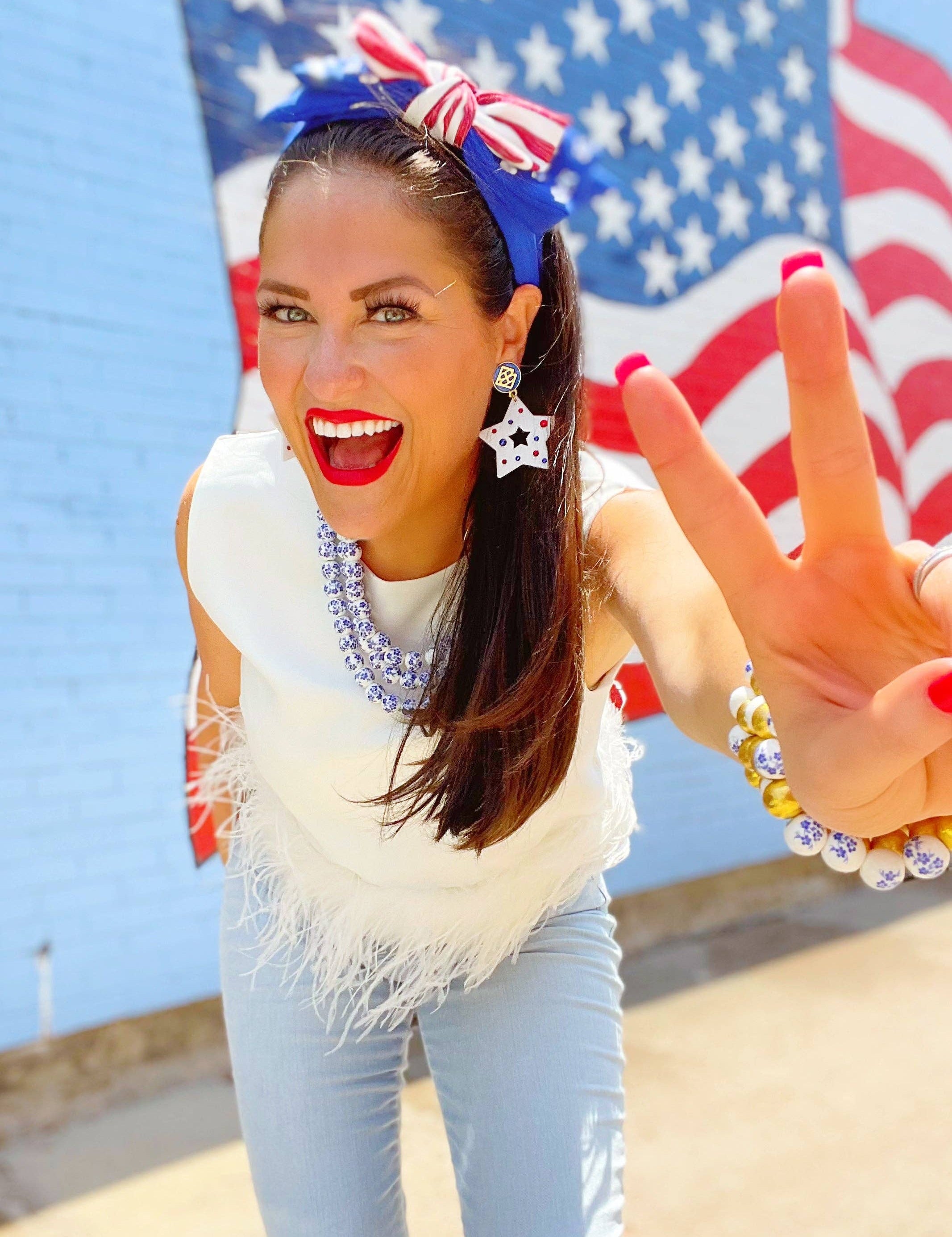 Stars and Stripes Bow Headband [Brianna Cannon]