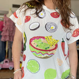 Guacamole Ingredient Icon Tee - White [Queen of Sparkles]