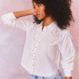 Embellished Rosaway Top - True White [LoveShackFancy]