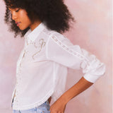 Embellished Rosaway Top - True White [LoveShackFancy]