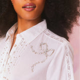 Embellished Rosaway Top - True White [LoveShackFancy]