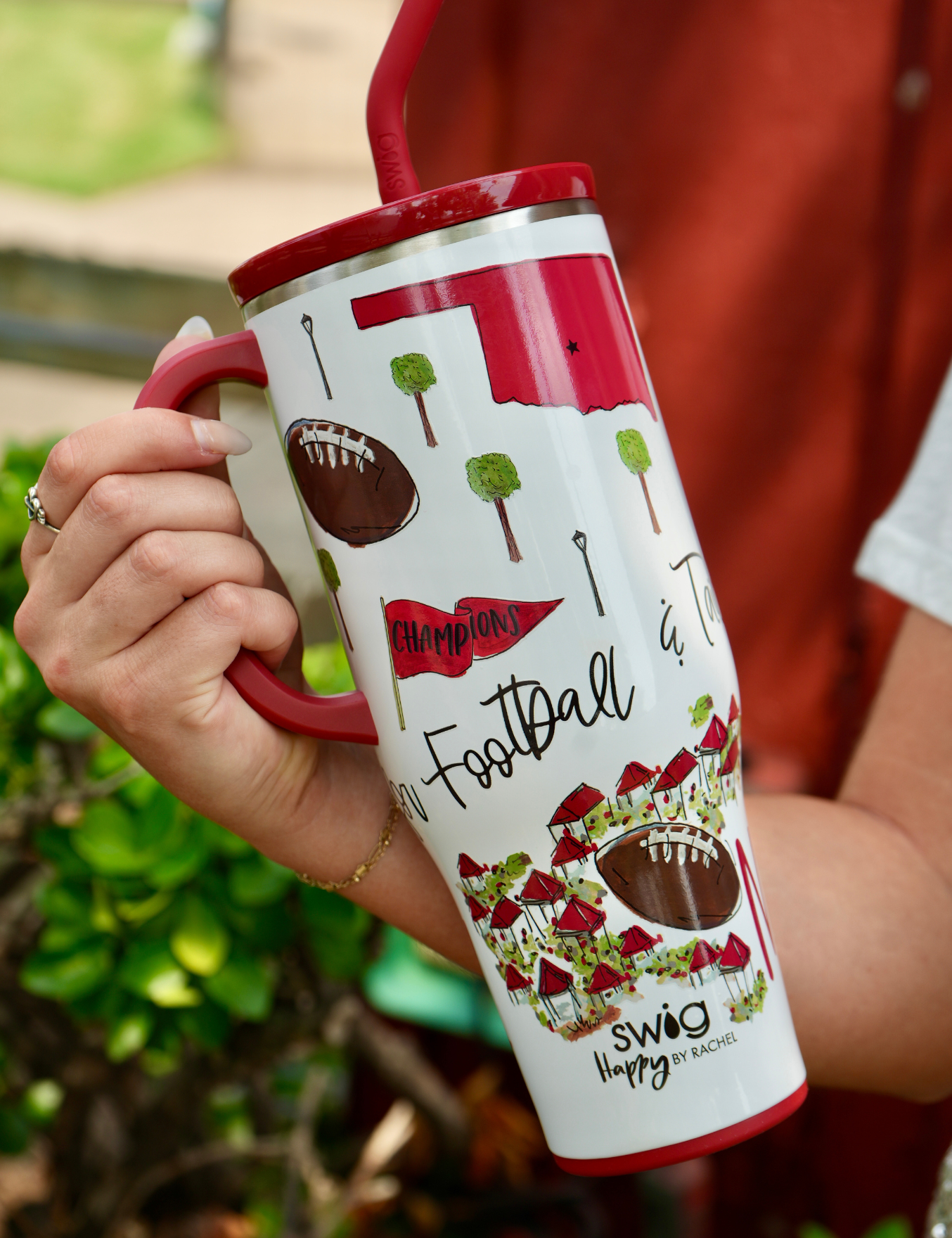 Saturdays In Norman Mega Mug Tumbler with Straw (40oz)