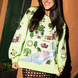 Parade Map Sweatshirt - Light Green [Queen of Sparkles]