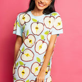 Apple Slice Tee Dress - Light Blue [Queen of Sparkles]