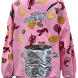 Crawfish Pot Sweatshirt - Light Pink [Queen of Sparkles]