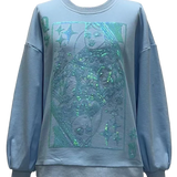 Tonal QoS Logo Sweatshirt - Light Blue [Queen of Sparkles]