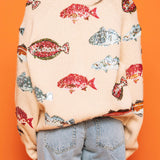 Fish Cardigan - Beige [Queen of Sparkles]