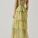 Midsummer Tiered Dress - Yellow Green Multi [ASTR]