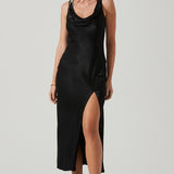 Cristella Slit Dress - Black [ASTR]