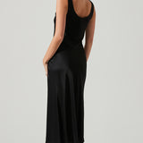 Cristella Slit Dress - Black [ASTR]