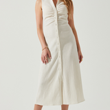 Sadie Back Cutout Sleeveless Dress - Cream [ASTR]