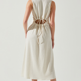 Sadie Back Cutout Sleeveless Dress - Cream [ASTR]