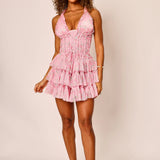 Preorder Iris Ruffle Mini Dress - Pink Sweet Pea [Amy Jane London]