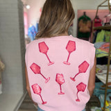 Rose In The USA Sweater Vest - Light Pink [Queen of Sparkles]