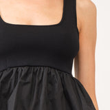 Ellison Knit Peplum Tank Top Black