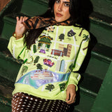 Parade Map Sweatshirt - Light Green [Queen of Sparkles]